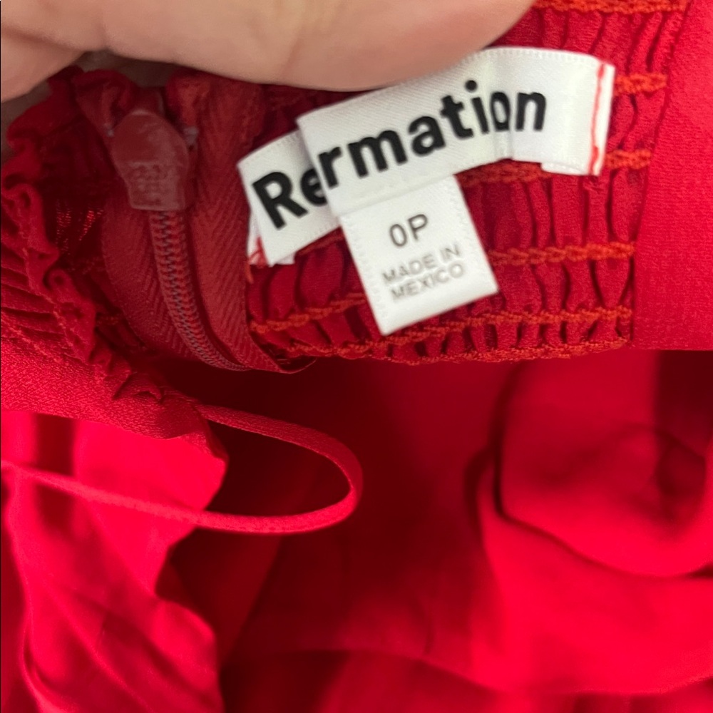 NWT Reformation Kourtney Dress in Cherry Red - Picture 12 of 13